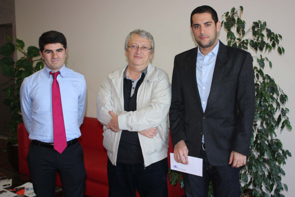 Prof. Josef Lauri presented awards to Mr Julian Zammit and Mr Colin Cachia